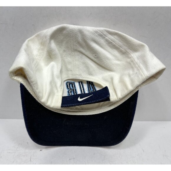 Vintage Nike Spellout Strapback Hat 90’s Swoosh Made In Taiwan White Blue - Picture 4 of 6